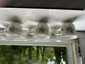 Hollóházi porcelán :6 személyes kávéskészlet hibátlan, új minden darab alján a márka jelzés megvan. - kép 4