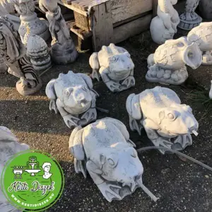 Béka vízköpő kerti szobor - kép 4