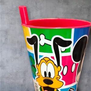 Mickey egér szívószálas műanyag pohár fiúknak 260 ml - kép 2