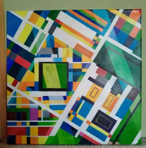 Akril absztrakt kép: Nyár