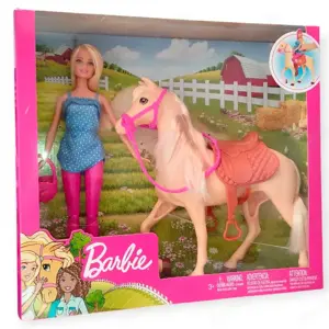 Barbie lovas szett babával