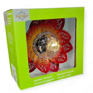 Napelemes virág alakú sétánylámpa kertbe - kép 2