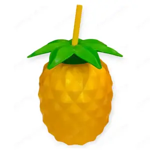 3D ananász pohár szívószállal 0,8L