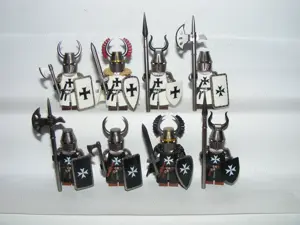 Lego Castle figurák kereszteslovag keresztes Teuton Lovag katona figura 8db ÚJ - kép 6