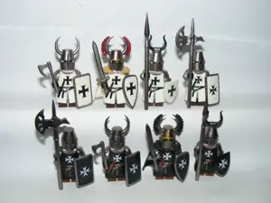 Lego Castle figurák kereszteslovag keresztes Teuton Lovag katona figura 8db ÚJ - kép 5