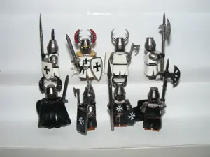 Lego Castle figurák kereszteslovag keresztes Teuton Lovag katona figura 8db ÚJ - kép 4