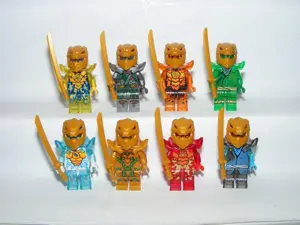 Lego Ninjago figurák Arany sárkány szárnyas repülő Ninja Lloyd figura 8db ÚJ - kép 4