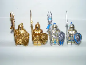 Lego Castle Warcraft figurák katonák lovagok Stormwind Őrség 4db Arany Ezüst katona ÚJ - kép 3