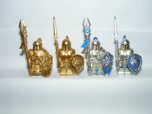 Lego Castle Warcraft figurák katonák lovagok Stormwind Őrség 4db Arany Ezüst katona ÚJ - kép 9