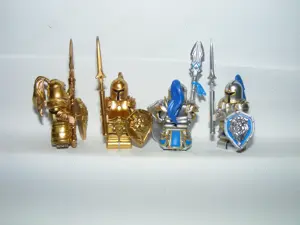 Lego Castle Warcraft figurák katonák lovagok Stormwind Őrség 4db Arany Ezüst katona ÚJ - kép 4
