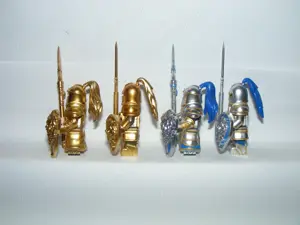 Lego Castle Warcraft figurák katonák lovagok Stormwind Őrség 4db Arany Ezüst katona ÚJ - kép 2