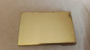 Klasszikus névjegykártyatartó, arany színű, alumínium tok - kép 3