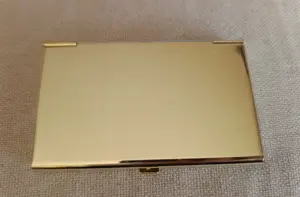 Klasszikus névjegykártyatartó, arany színű, alumínium tok - kép 7