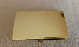 Klasszikus névjegykártyatartó, arany színű, alumínium tok - kép 8