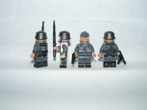 Lego 2. Világháborús Német katonák Vaskeresztes katona Tiszt figura 4db ÚJ - kép 4