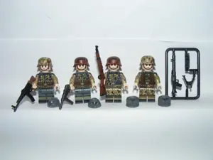 Lego 2. Világháborús Álcázott Német katonák 98K STG44 MP40 MG34 katona ÚJ - kép 3