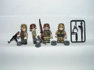 Lego 2. Világháborús Álcázott Német katonák 98K STG44 MP40 MG34 katona ÚJ - kép 2