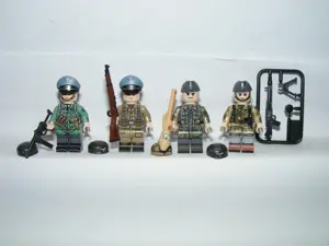 Lego 2. Világháborús Német katonák Lufwaffe Légierő MP40 Pz katona 4db ÚJ - kép 3