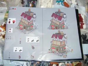 Lego komp. Creator Icons 10350 Tudor kori városrész Corner moduláris ház LEPIN ÚJ - kép 7