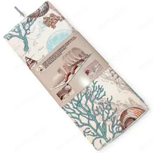 Csepegtetőruha tengeri mintával   fehér, korallos, kagylós, 50x39 cm