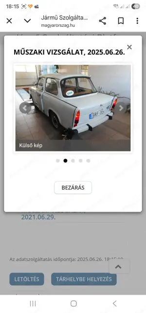 Trabant 601 friss műszakival eladó. - kép 2