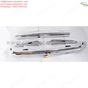 Triumph TR6 (1974-1976) bumpers without license plate shield by stainless steel new - kép 3