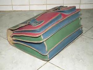 Ritka színes Blázek & Anni férfi valódi bőrtáska bőr táska  - kép 4