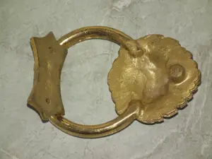 Kopogtató oroszlános réz fajsúlyos réz oroszlán fejes kopogtató - kép 8