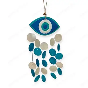 Nyári függő dekoráció fa görög szem motívummal