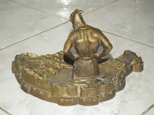 Ritka fajsúlyos réz Árpád vezér Honfoglalási dísztárgy - kép 5