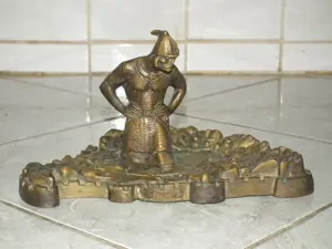 Ritka fajsúlyos réz Árpád vezér Honfoglalási dísztárgy - kép 9