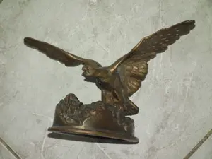 Régi Turul sas szobor turulmadár súlyos réz nr.5 - kép 8