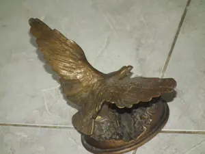 Régi Turul sas szobor turulmadár súlyos réz nr.5 - kép 6
