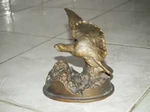 Régi Turul sas szobor turulmadár súlyos réz nr.5 - kép 9