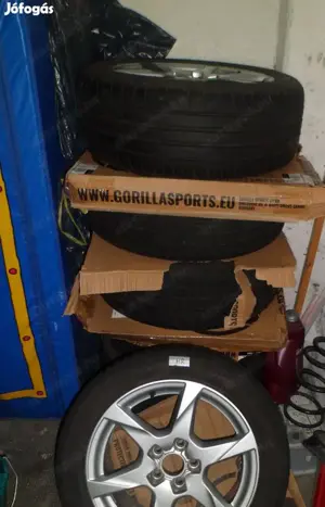 Eladó 4 darab original Audi Alufelni nyári gumikkal 225   50   17 - kép 3