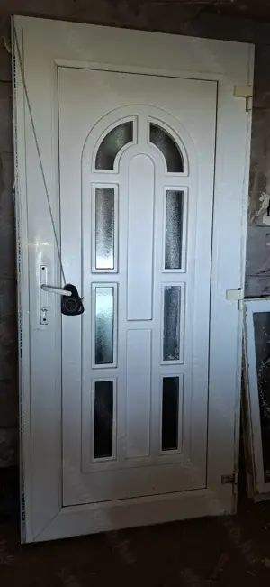 Bontott bejárati ajtó  98cmx 208cmx6cm fehér  - kép 2