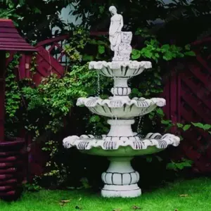 Lány csobogóval 3 szintes szökőkút - kép 3