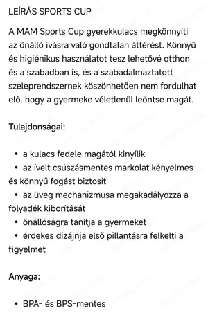 Bontatlan MAM Fun to drink ivópohár, kulacs 8+hó, 270ml - kép 3