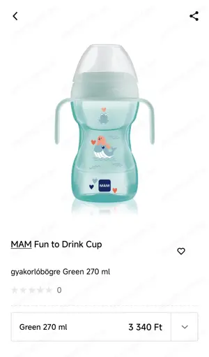 Bontatlan MAM Fun to drink ivópohár, kulacs 8+hó, 270ml - kép 2