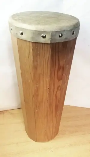 Ashiko dob Nyugat-Afrikából keményfa hasábokból, egzotikus kuriózum - kép 4