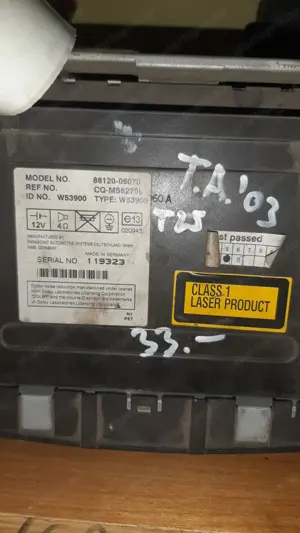 Toyota Avensis T25 rádiós fejegység eladó - kép 2