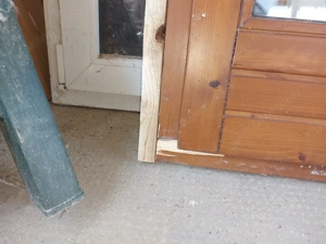 Fa erkély ajtók egyben is 3 réteg hőszigetelt üveg nyiló belső kilincses 94 x 207 és 97 x 207 cm .Ne - kép 3