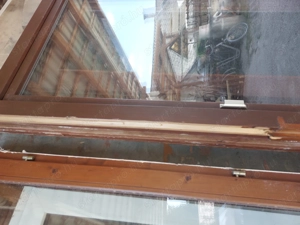 Fa erkély ajtók egyben is 3 réteg hőszigetelt üveg nyiló belső kilincses 94 x 207 és 97 x 207 cm .Ne - kép 6