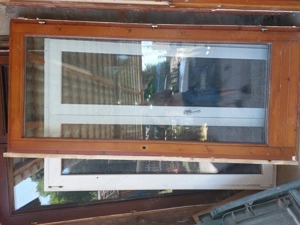 Fa erkély ajtók egyben is 3 réteg hőszigetelt üveg nyiló belső kilincses 94 x 207 és 97 x 207 cm .Ne - kép 2