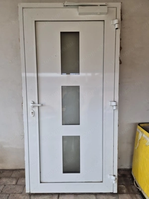 Újszerű, bontott, alumínium bejárati ajtó - kép 2