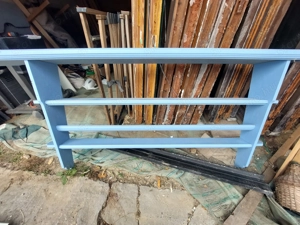 Festett fa polckép szerinti állapot teljes méret 280 cm csak a polc része 130 x 90 cm.12 ezer ft. - kép 2