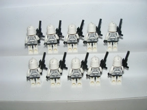 Lego Star Wars figurák Ep1. Clone Trooper klón katona figura 10db + Yoda ÚJ - kép 4