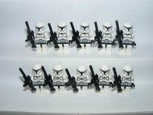 Lego Star Wars figurák Ep1. Clone Trooper klón katona figura 10db + Yoda ÚJ - kép 3