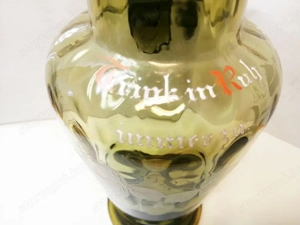 Ónfedeles üvegkorsó kézzel festett mezei virágokkal. Biedermeier Bohemia - kép 3