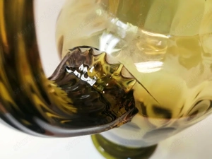 Ónfedeles üvegkorsó kézzel festett mezei virágokkal. Biedermeier Bohemia - kép 5